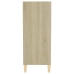 Aparador madera contrachapada blanco y roble Sonoma 57x35x90 cm