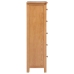 Cajonera sinfonier de madera de roble maciza 45x32x110 cm