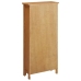 Armario de almacenaje de madera de roble maciza 50x22x110 cm