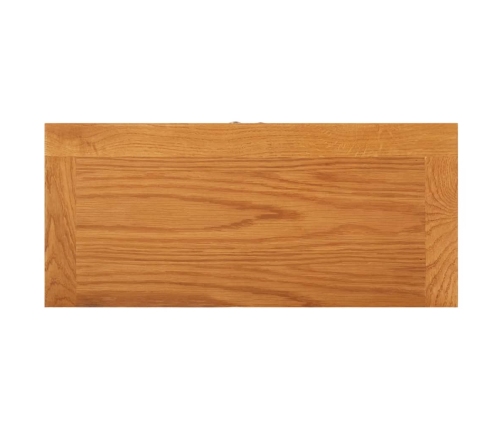 Armario de almacenaje de madera de roble maciza 50x22x110 cm