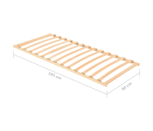 vidaXL Somier de láminas con 13 listones 90x200 cm