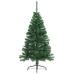 Medio árbol de Navidad artificial con soporte PVC verde 120 cm