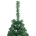 Medio árbol de Navidad artificial con soporte PVC verde 120 cm