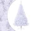 Medio árbol de Navidad artificial con soporte PVC blanco 120 cm