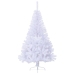 Medio árbol de Navidad artificial con soporte PVC blanco 120 cm