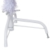 Medio árbol de Navidad artificial con soporte PVC blanco 120 cm