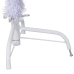 Medio árbol de Navidad artificial con soporte PVC blanco 150 cm