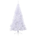 Medio árbol de Navidad artificial con soporte PVC blanco 180 cm