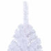 Medio árbol de Navidad artificial con soporte PVC blanco 180 cm