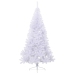 Medio árbol de Navidad artificial con soporte PVC blanco 240 cm