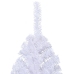 Medio árbol de Navidad artificial con soporte PVC blanco 240 cm