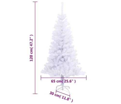 Árbol de Navidad artificial con soporte 230 ramas 120 cm