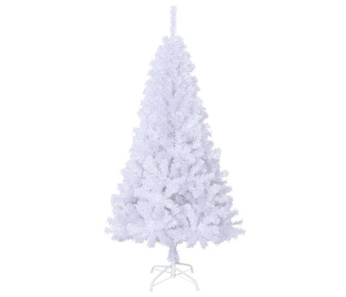 Árbol de Navidad artificial con ramas gruesas PVC blanco 120 cm