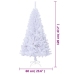 Árbol de Navidad artificial con ramas gruesas PVC blanco 120 cm