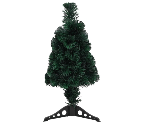 Árbol de Navidad artificial estrecho soporte fibra óptica 64 cm