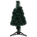 Árbol de Navidad artificial estrecho soporte fibra óptica 64 cm