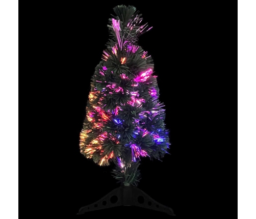 Árbol de Navidad artificial estrecho soporte fibra óptica 64 cm