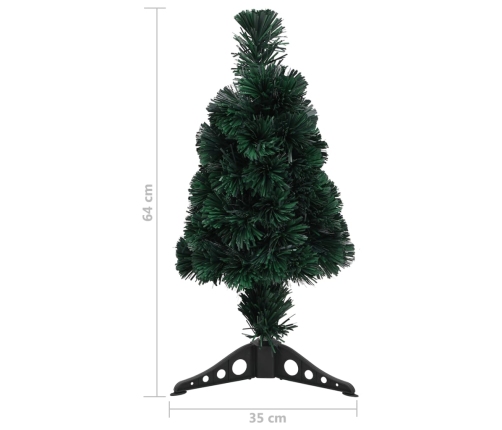 Árbol de Navidad artificial estrecho soporte fibra óptica 64 cm