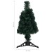 Árbol de Navidad artificial estrecho soporte fibra óptica 64 cm