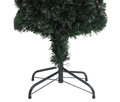 Árbol Navidad estrecho artificial soporte fibra óptica 120 cm