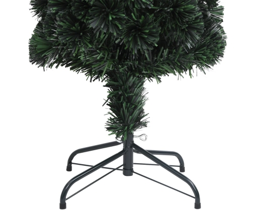 Árbol Navidad estrecho artificial soporte fibra óptica 180 cm