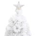 Árbol de Navidad artificial con luces fibra óptica blanco 64 cm