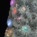 Árbol de Navidad artificial con luces fibra óptica blanco 120cm