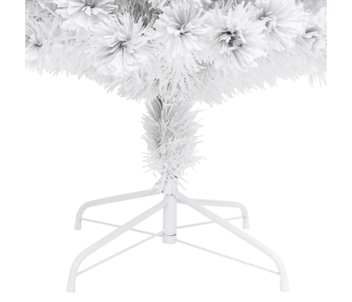 Árbol de Navidad artificial con luces fibra óptica blanco 120cm