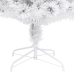 Árbol de Navidad artificial con luces fibra óptica blanco 120cm