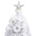 Árbol de Navidad artificial con luces fibra óptica blanco 120cm