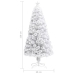 Árbol de Navidad artificial con luces fibra óptica blanco 120cm