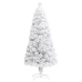 Árbol de Navidad artificial con luces fibra óptica blanco 150cm