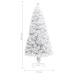 Árbol de Navidad artificial con luces fibra óptica blanco 150cm