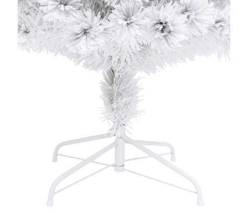 Árbol de Navidad artificial con luces fibra óptica blanco 180cm