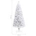 Árbol de Navidad artificial con luces fibra óptica blanco 180cm