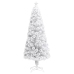 Árbol de Navidad artificial con luces fibra óptica blanco 210cm