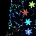 Árbol de Navidad copos de nieve LED fibra óptica negro 120 cm