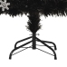 Árbol de Navidad copos de nieve LED fibra óptica negro 120 cm