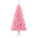 Árbol de Navidad artificial con soporte PVC rosa 120 cm