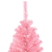 Árbol de Navidad artificial con soporte PVC rosa 120 cm