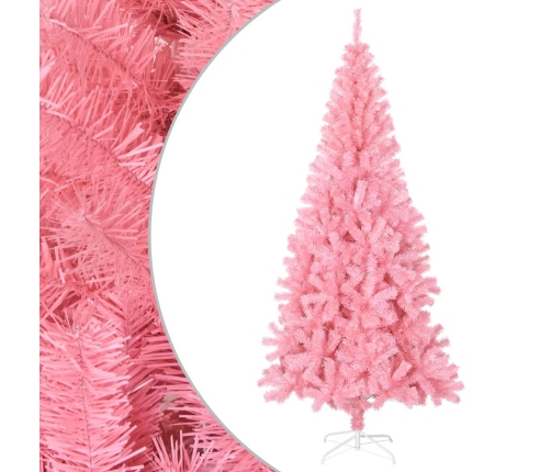 Árbol de Navidad artificial con soporte PVC rosa 240 cm