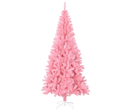 Árbol de Navidad artificial con soporte PVC rosa 240 cm