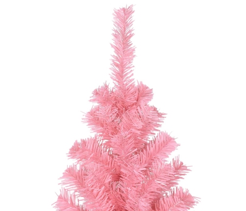 Árbol de Navidad artificial con soporte PVC rosa 240 cm