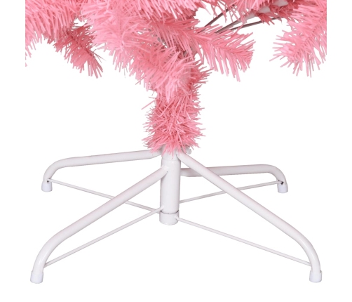 Árbol de Navidad artificial con soporte PVC rosa 240 cm