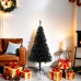 Árbol de Navidad artificial con soporte PVC negro 120 cm