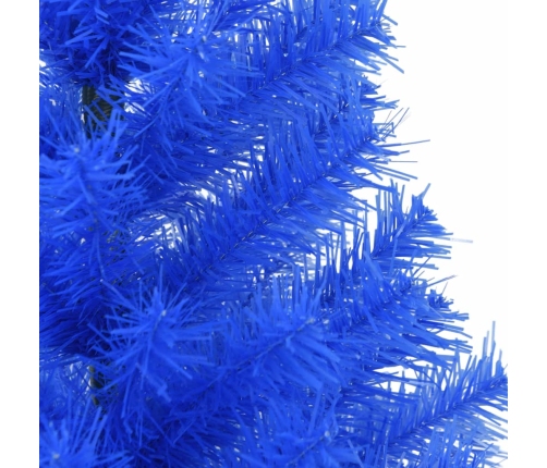 Árbol de Navidad artificial con soporte PVC azul 120 cm