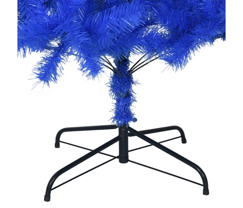 Árbol de Navidad artificial con soporte PVC azul 240 cm