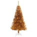 Árbol de Navidad artificial con soporte PET dorado 120 cm