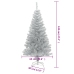 Árbol de Navidad artificial con soporte plateado PET 120 cm