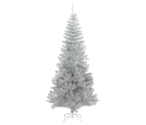 Árbol de Navidad artificial con soporte plateado PET 240 cm